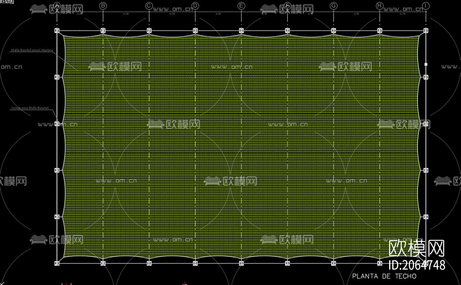 运动场cad图纸下载（渲染图6）