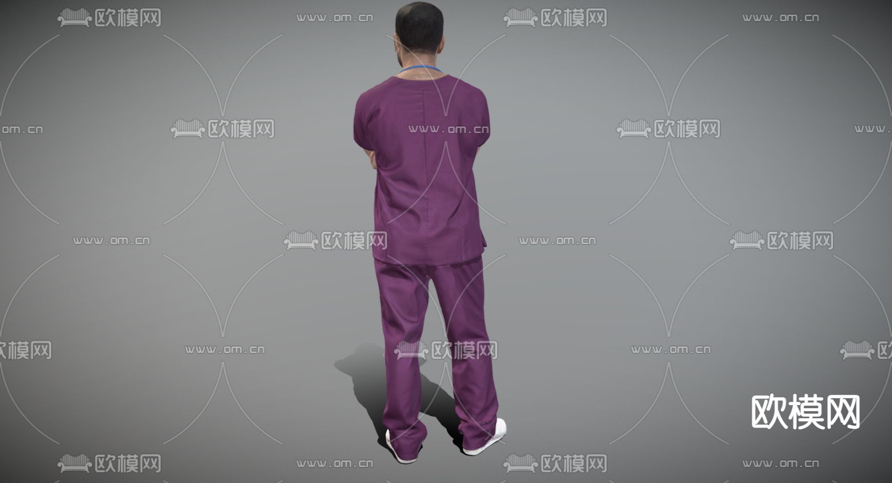 现代男医生免费3d模型下载（渲染图2）