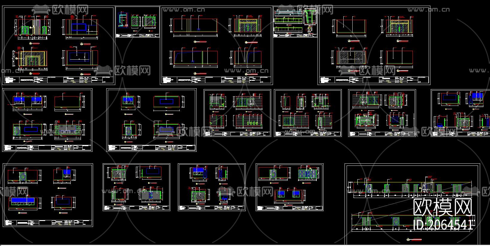 办公室cad图纸下载（渲染图3）