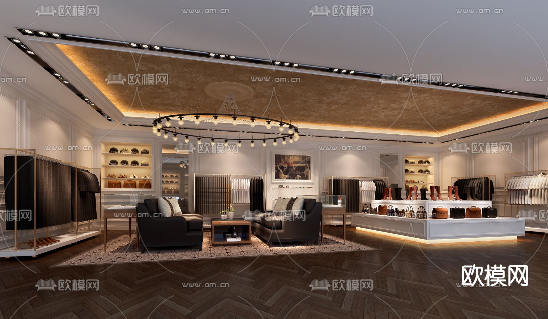 现代服装店免费3d模型下载_ID11903008_3dmax免费模型-欧模网