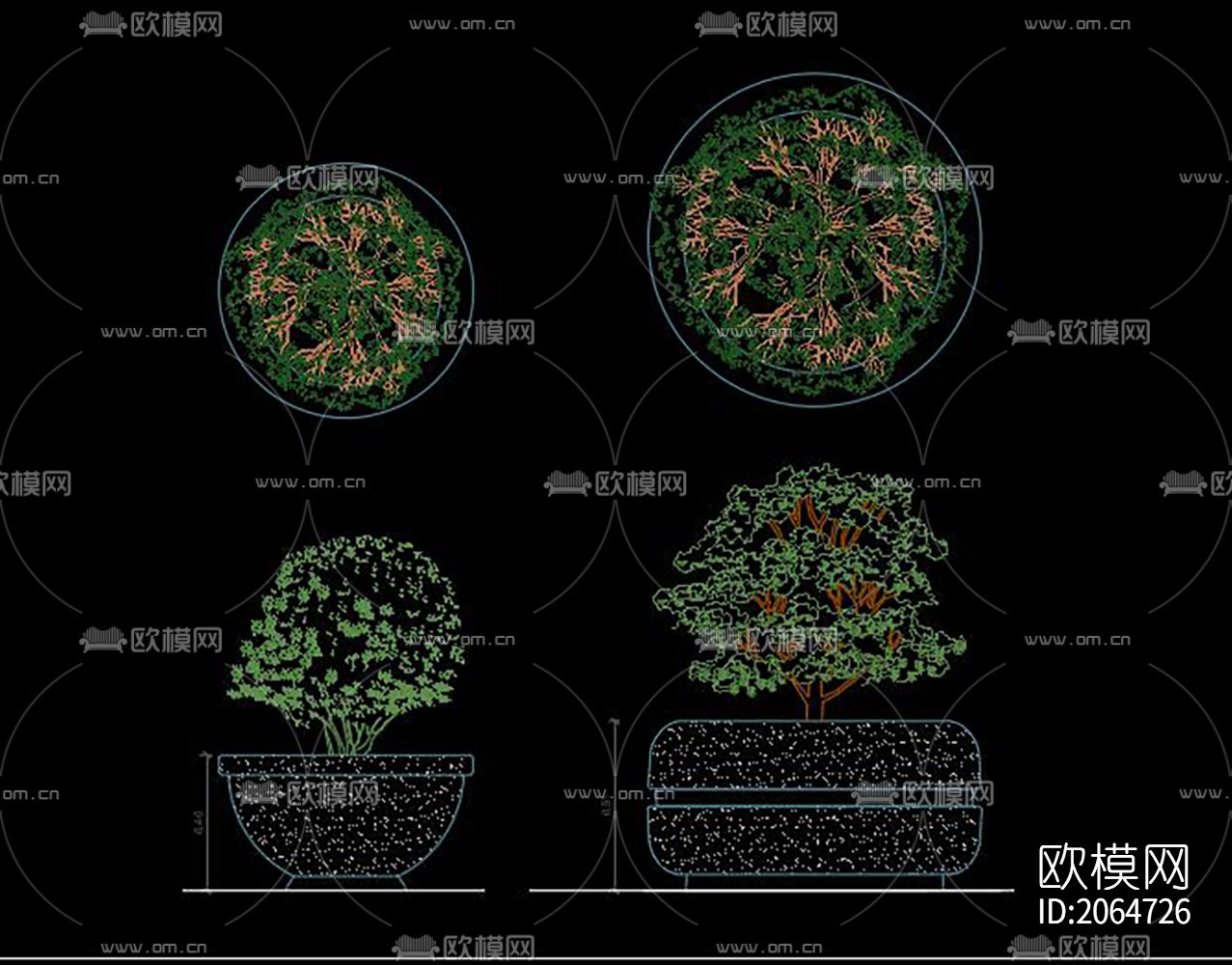 花池cad图库下载（渲染图6）