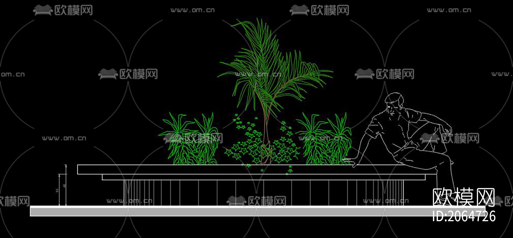 花池cad图库下载（渲染图1）
