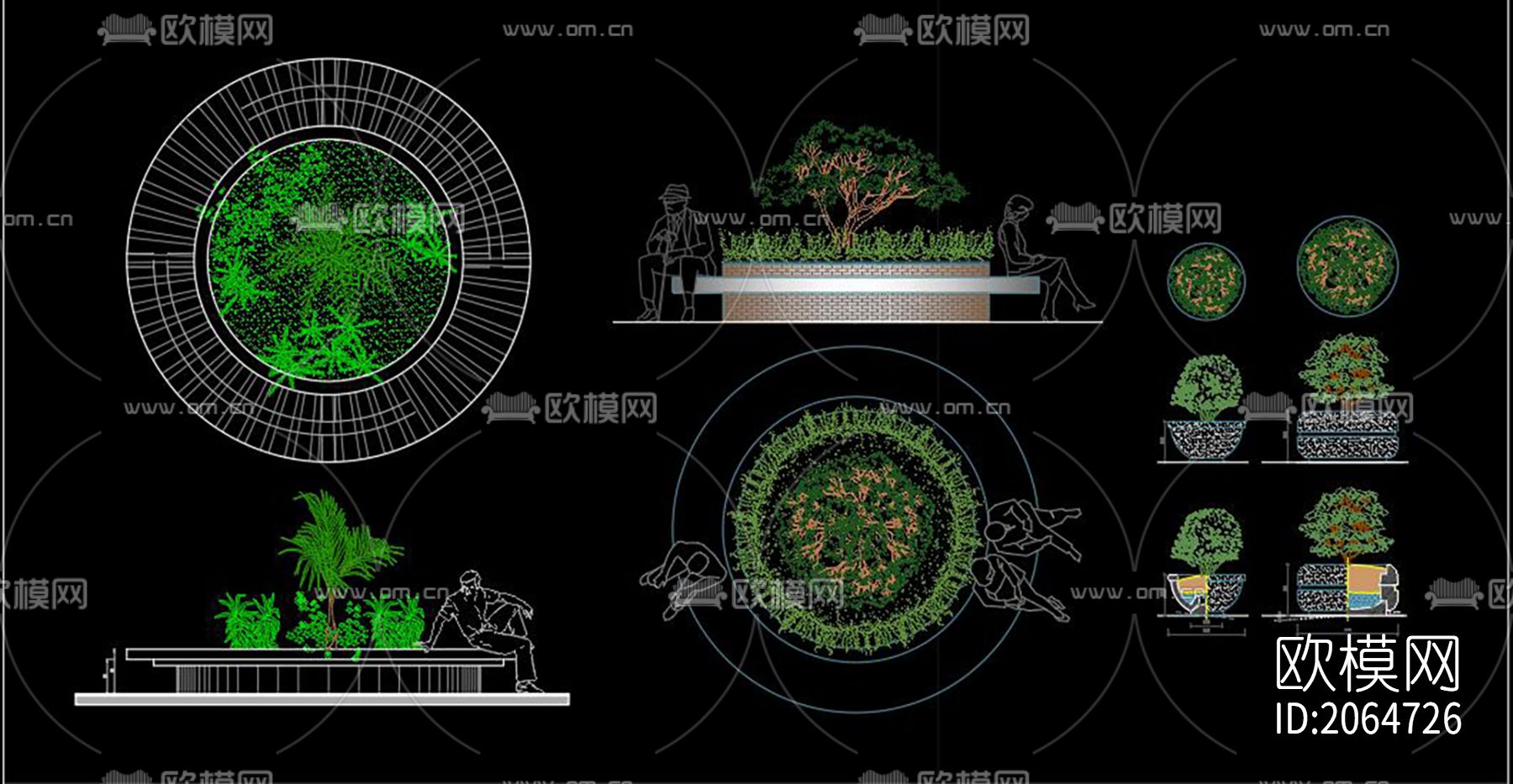 花池cad图库下载（渲染图7）