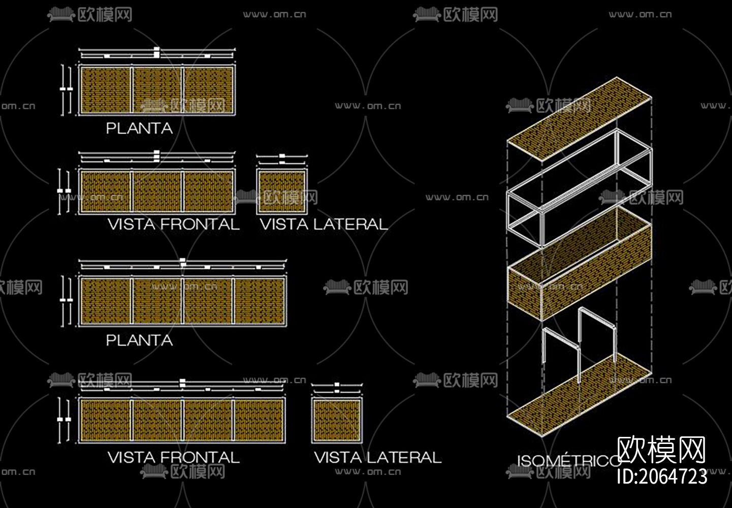城市户外家具cad图库下载（渲染图8）