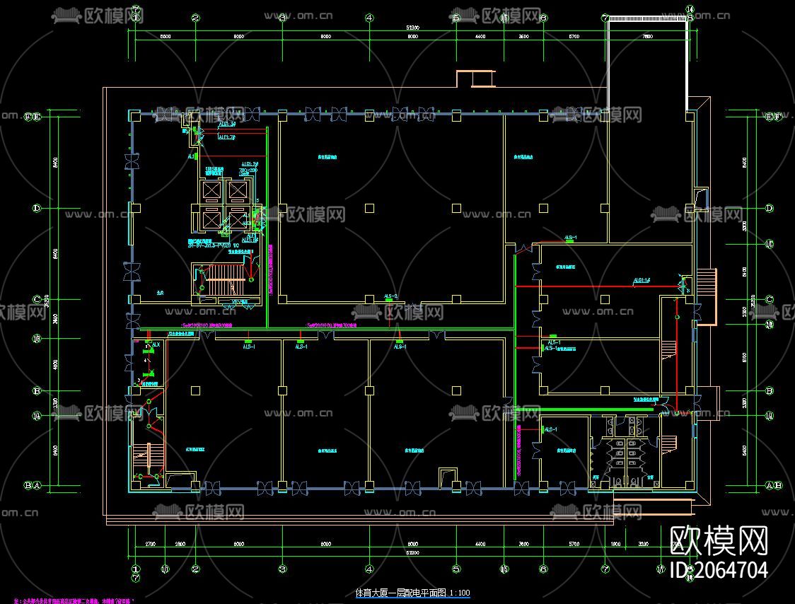 电气系统火灾自动装置图下载（渲染图5）