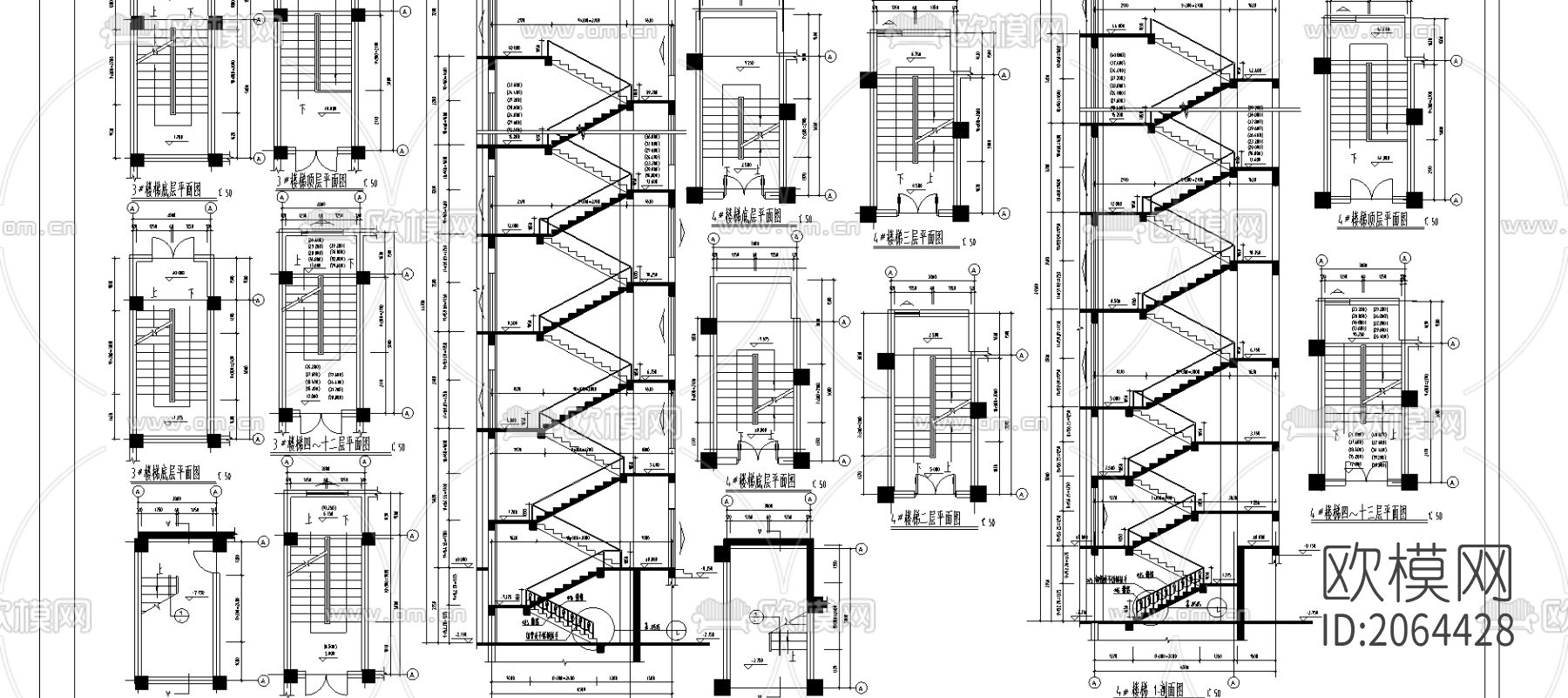 綜合樓cad建筑图纸下载（渲染图4）