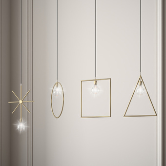 北欧金属吊灯3d模型