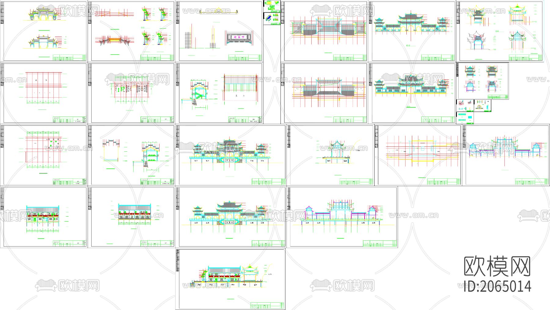 古建筑cad施工图下载