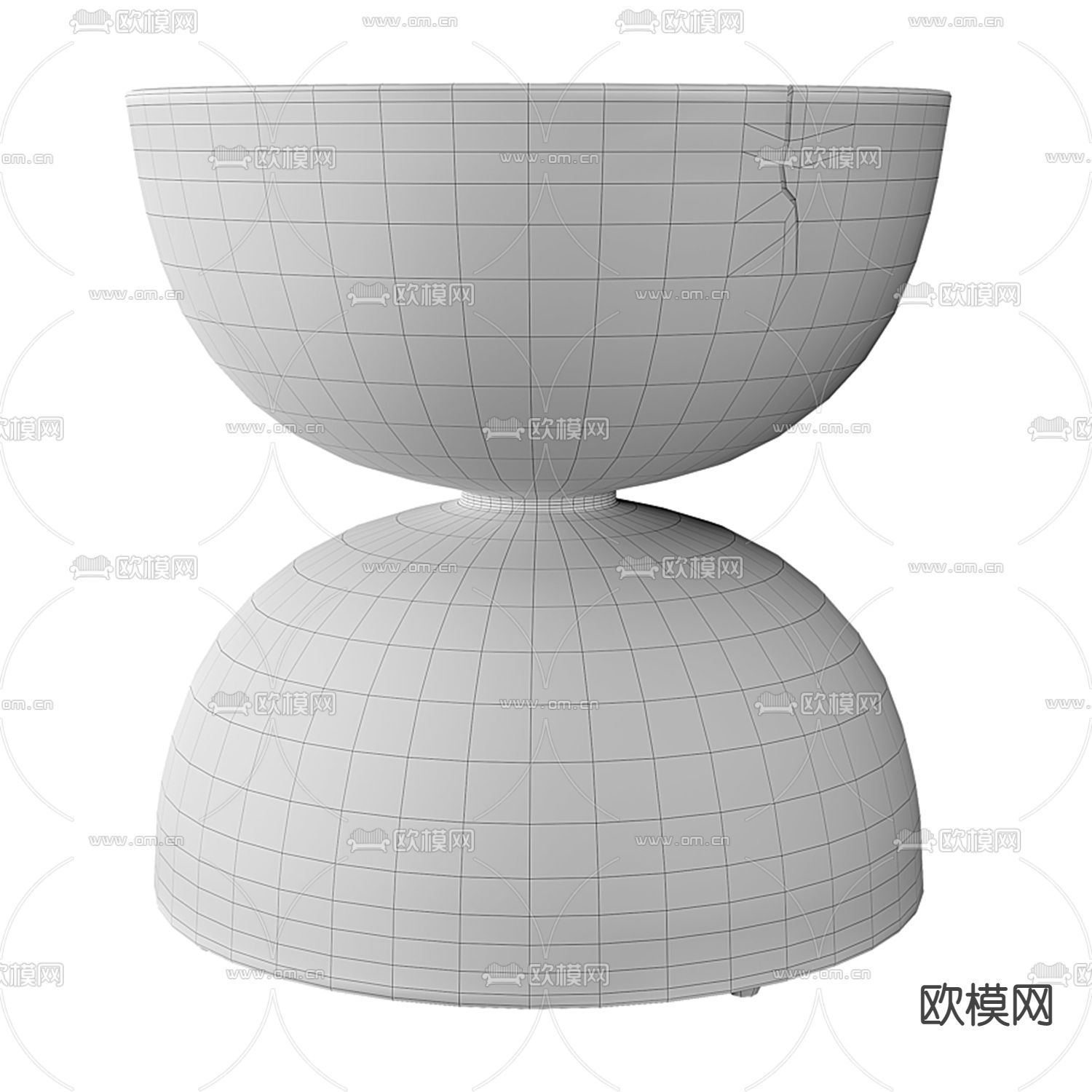 北欧原木圆凳3d模型