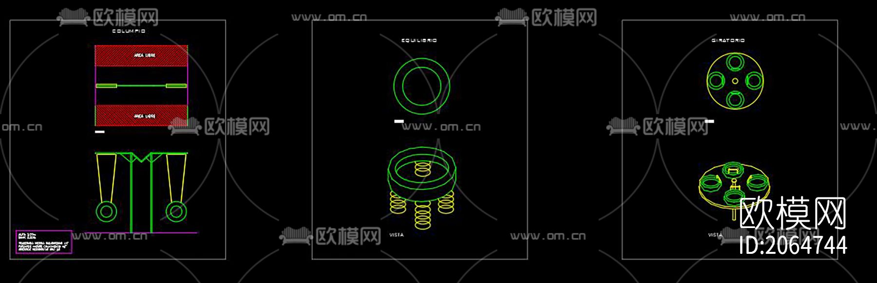 游乐场家具cad图纸下载（渲染图7）