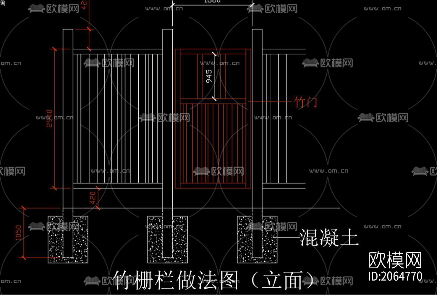 庭院景观cad图纸下载（渲染图6）