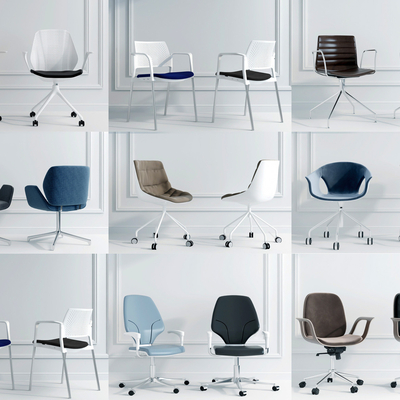  现代办公椅su模型 