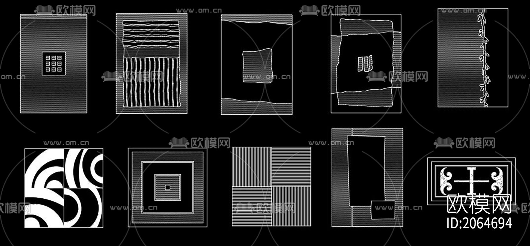 地毯cad图库下载（渲染图4）