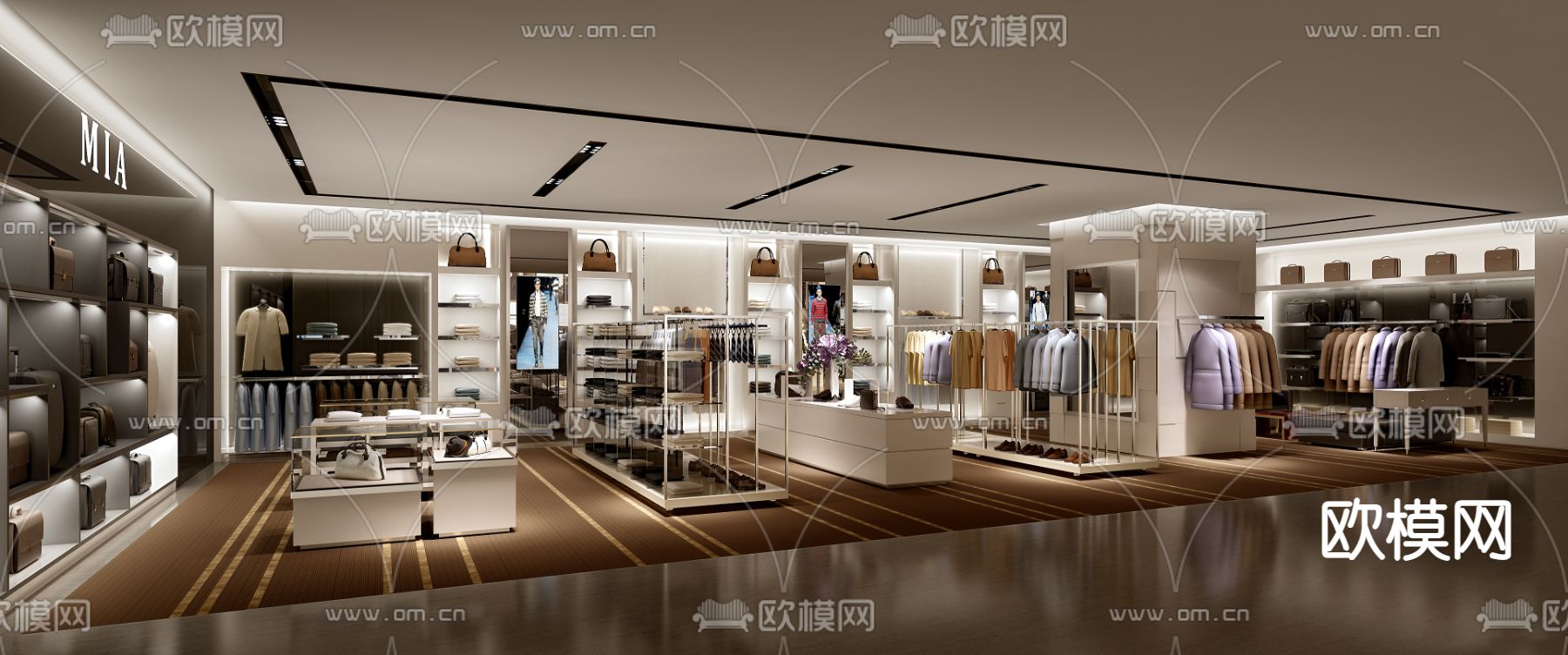 现代服装店免费3d模型下载_ID11903010_3dmax免费模型-欧模网