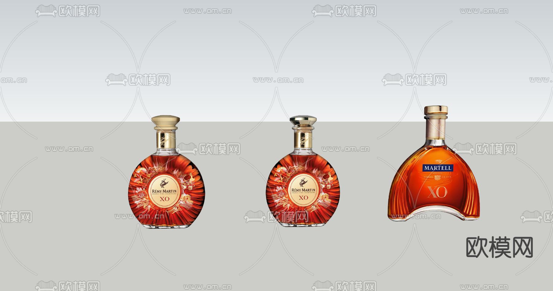 现代酒水su模型