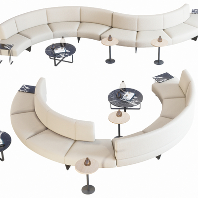  现代布艺异形沙发su模型 