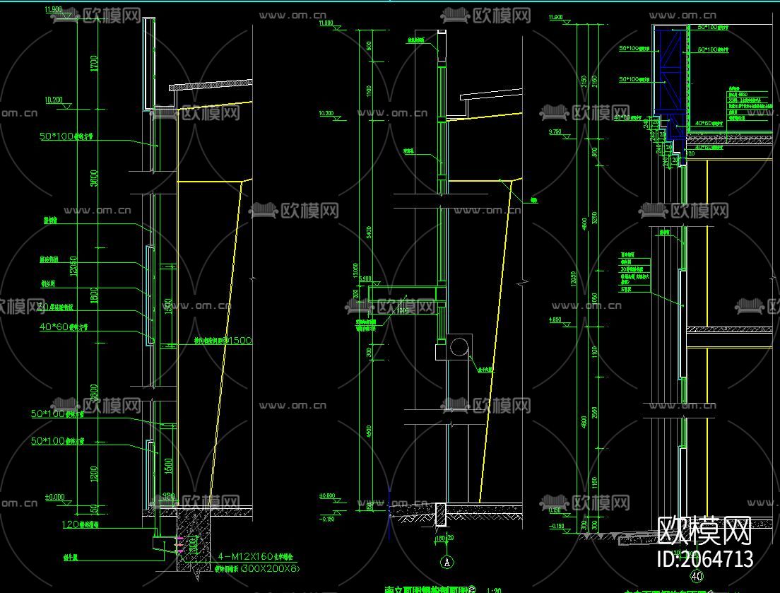 钢结构cad节点图下载（渲染图1）