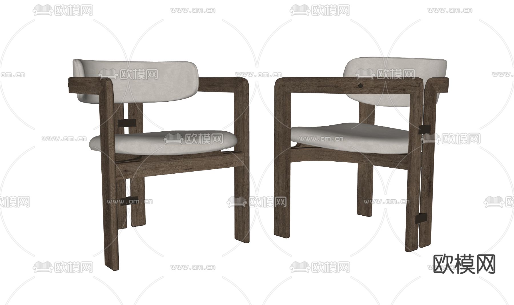 现代单椅su模型下载（渲染图2）