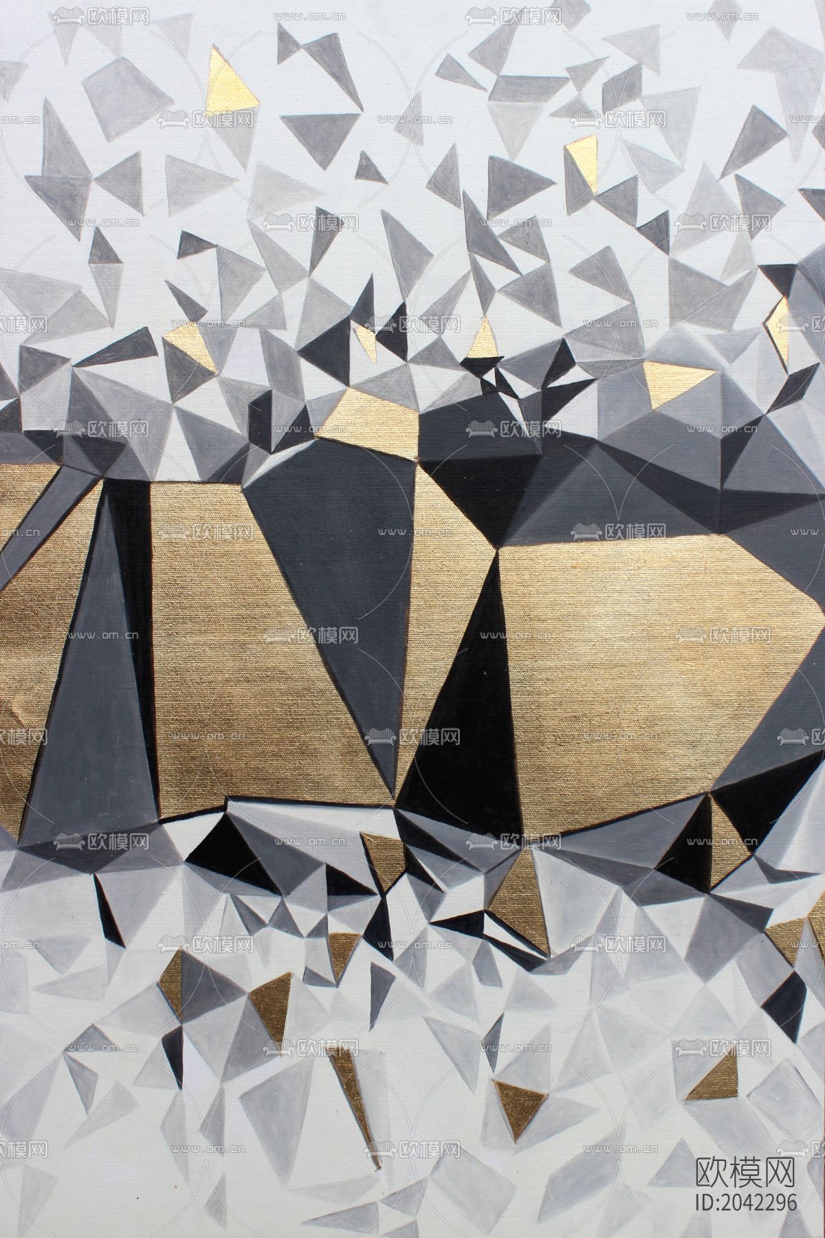 几何装饰挂画贴图下载（渲染图6）