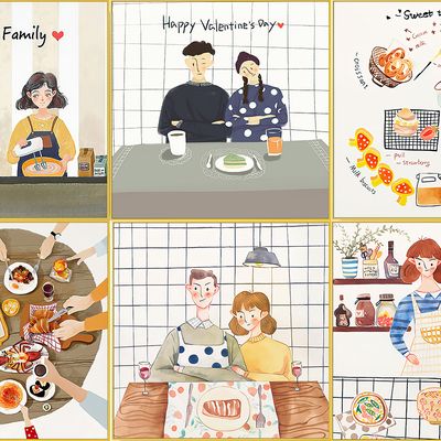  温馨餐厅装饰挂画 