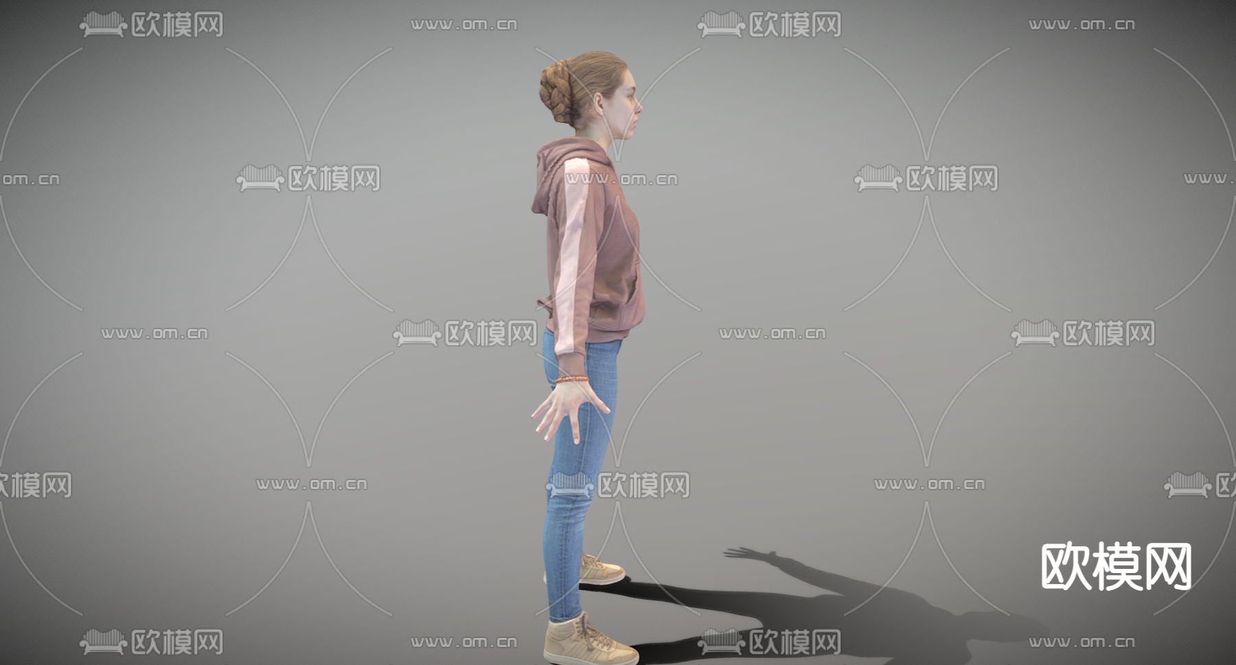 现代女人免费3d模型下载（渲染图1）