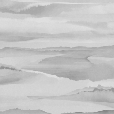  手绘山水意境抽象壁画壁纸背景墙 