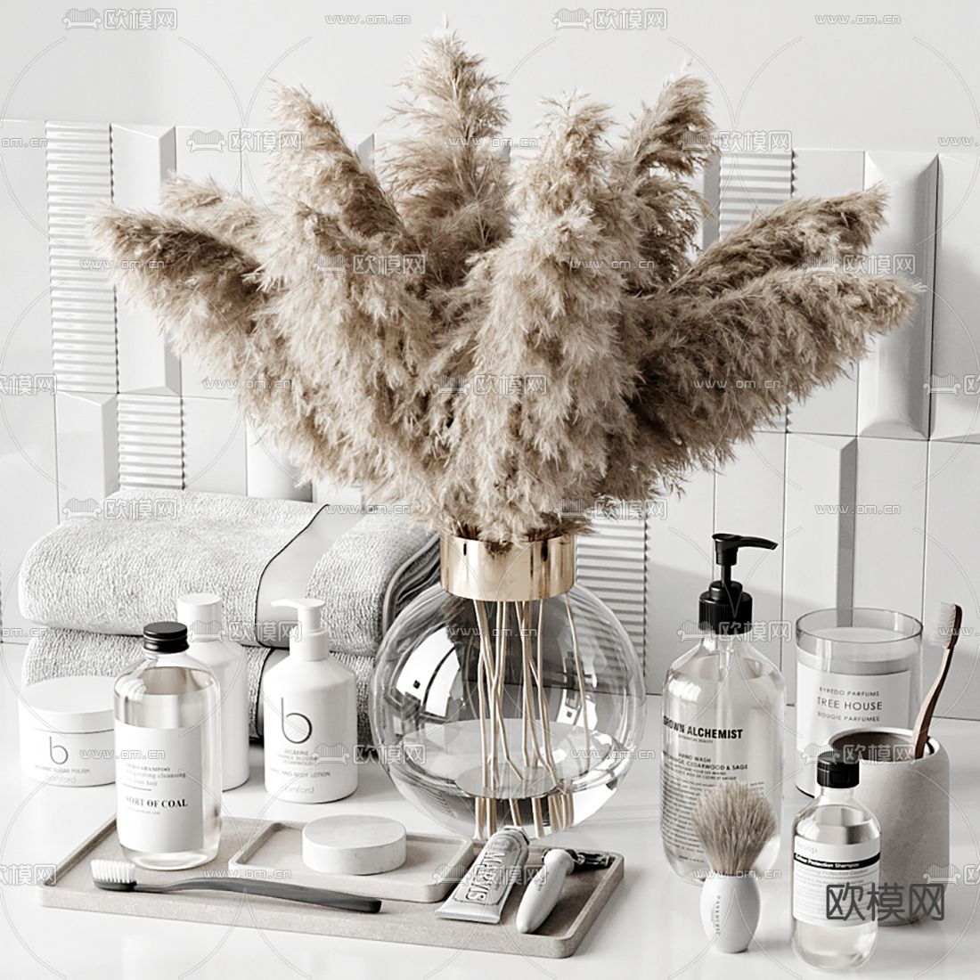 现代卫浴洗涤日用品3d模型下载（渲染图5）