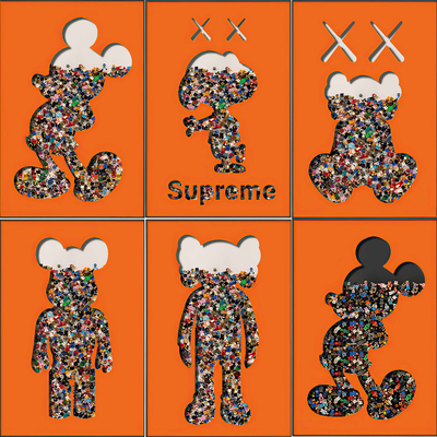  暴力熊潮牌挂画 