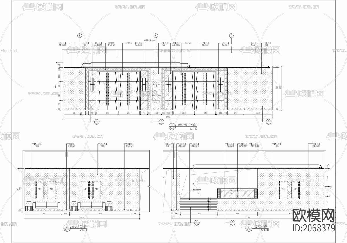 培训中心cad平面图下载（渲染图9）