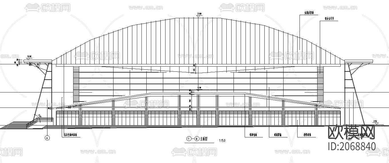 音乐厅cad施工图下载（渲染图3）