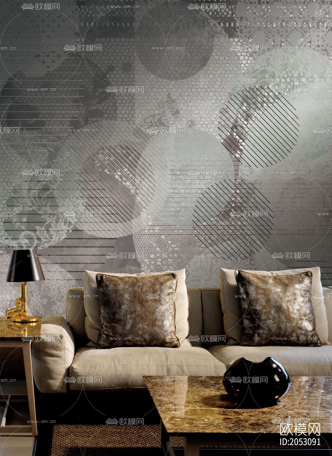 壁画壁纸下载（渲染图2）