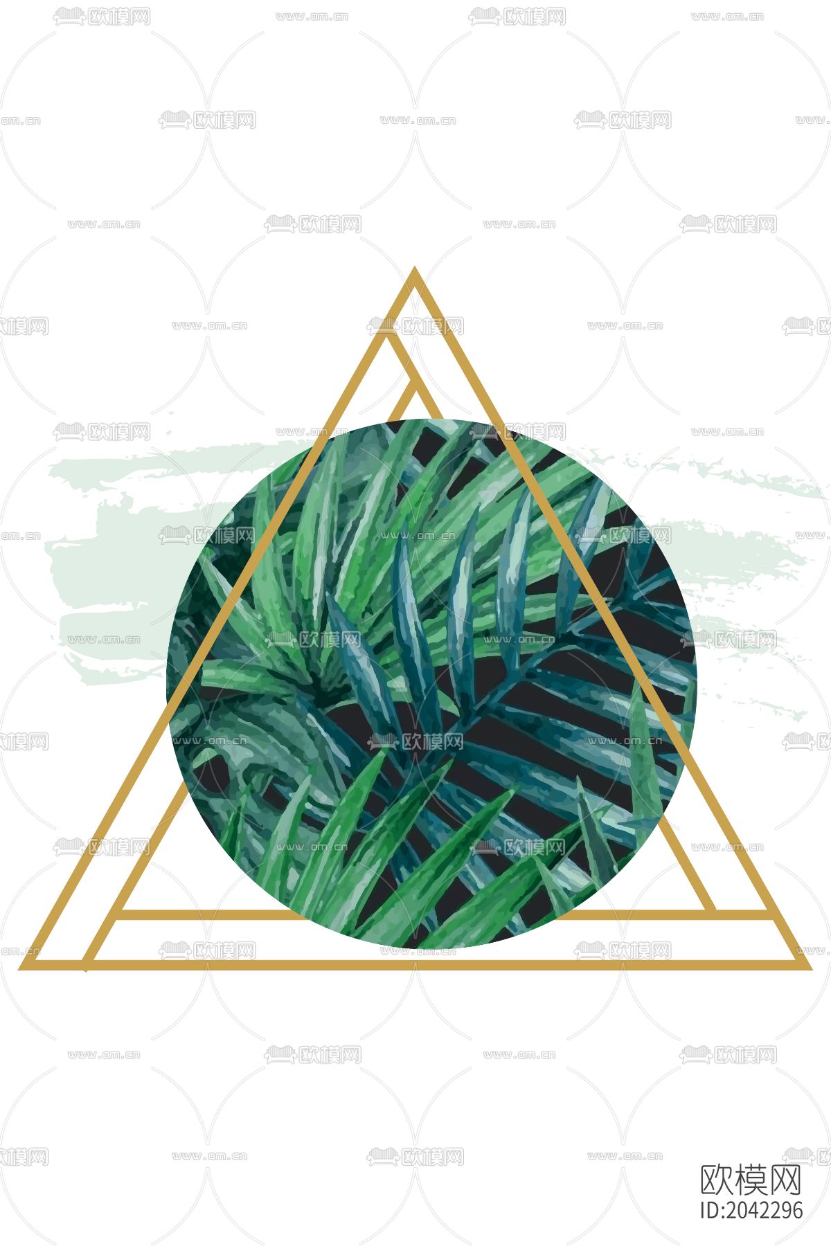 几何装饰挂画贴图下载（渲染图4）