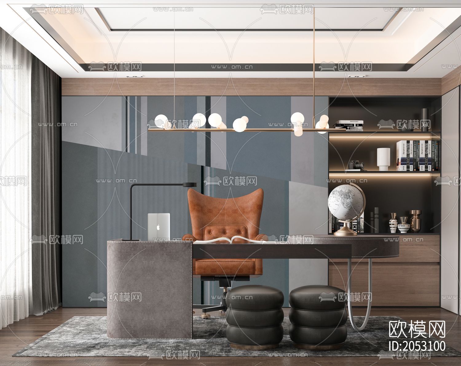 几何壁画壁纸下载（渲染图5）