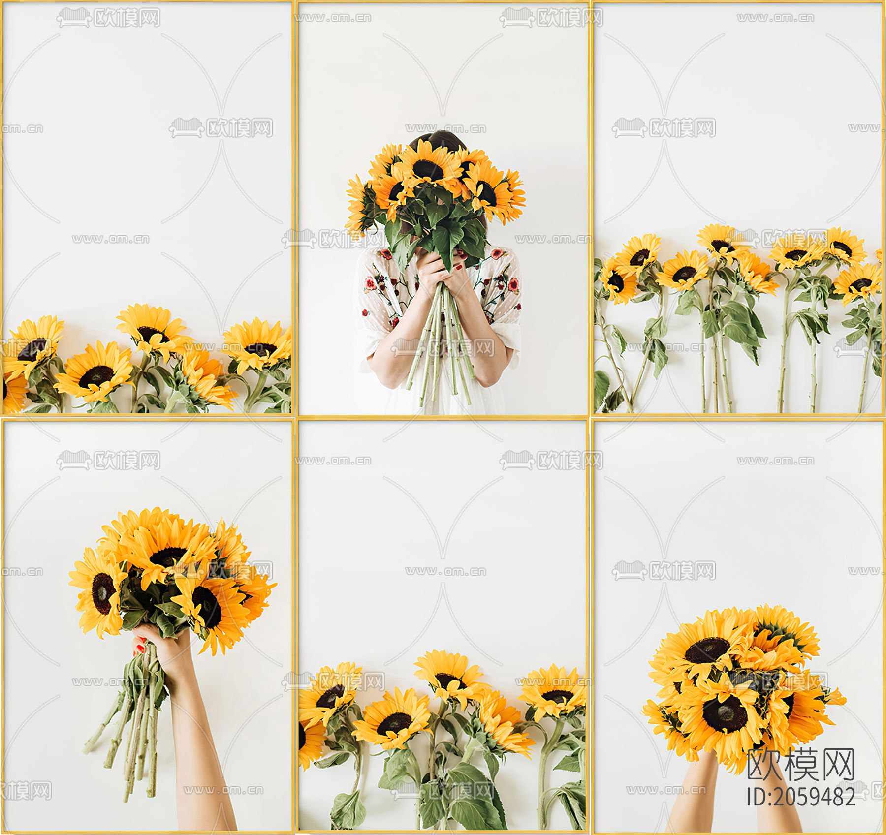 向日葵装饰挂画下载