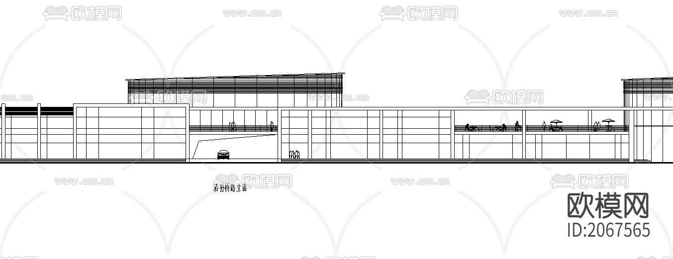 商业综合体cad施工图-免费3dmax模型库-欧模网