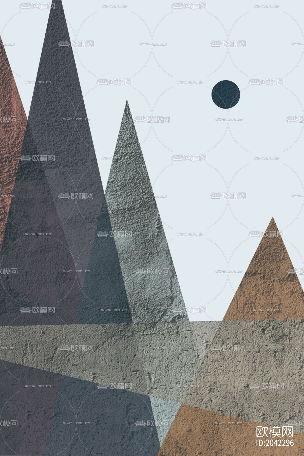 几何装饰挂画贴图下载（渲染图8）