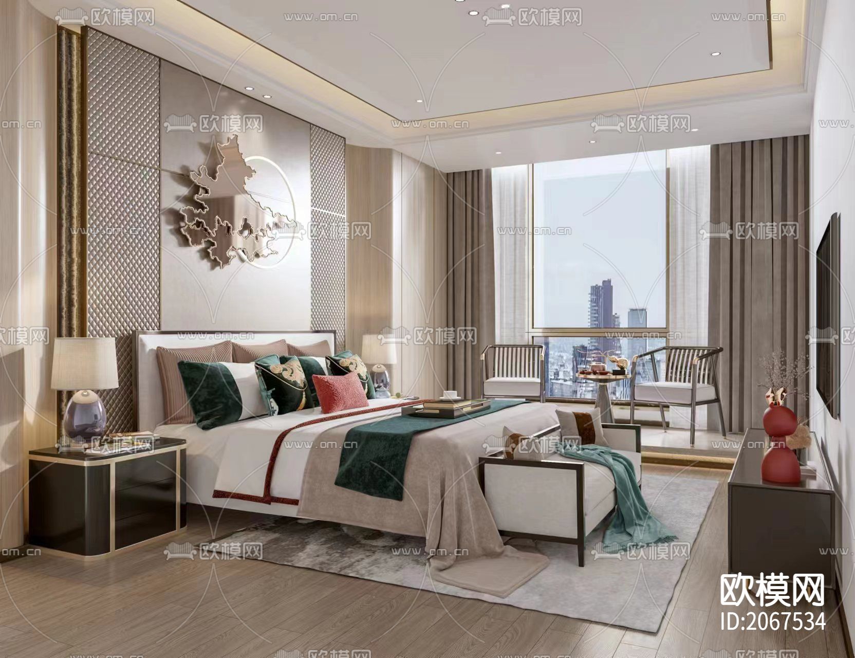 住宅cad平面图下载（渲染图9）