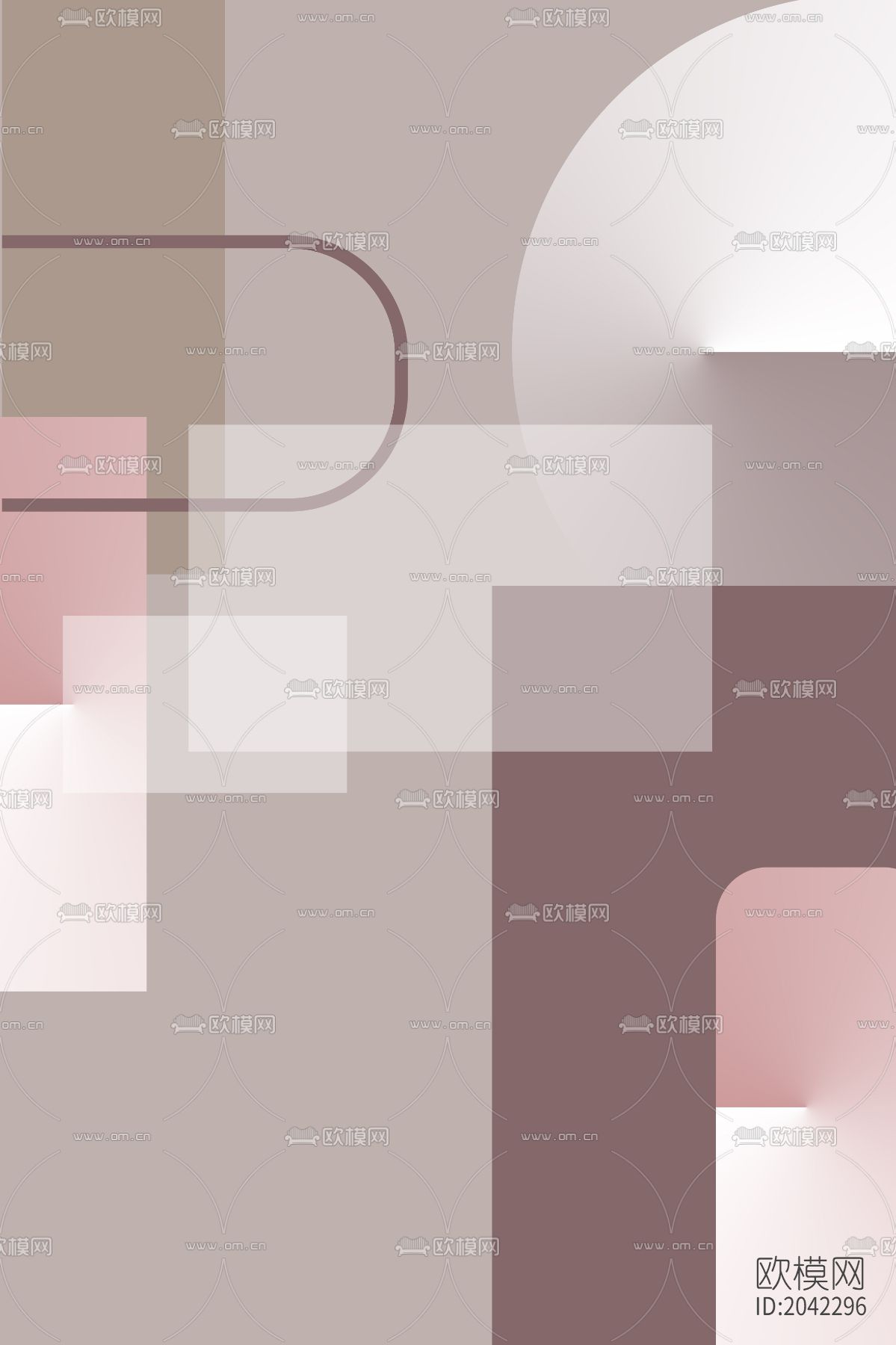 几何装饰挂画贴图下载（渲染图7）