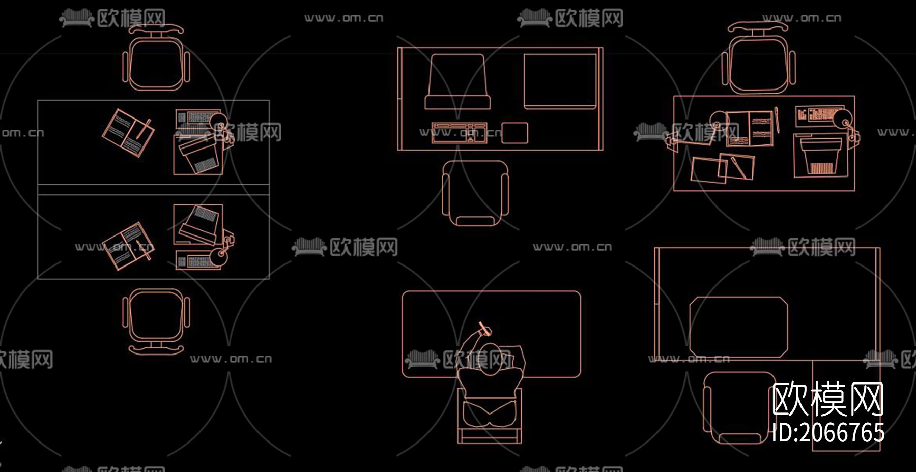 办公家具cad图库-免费3dmax模型库-欧模网