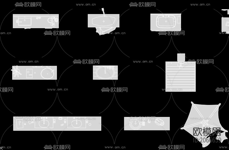 厨房卫浴软装陈设下载（渲染图1）