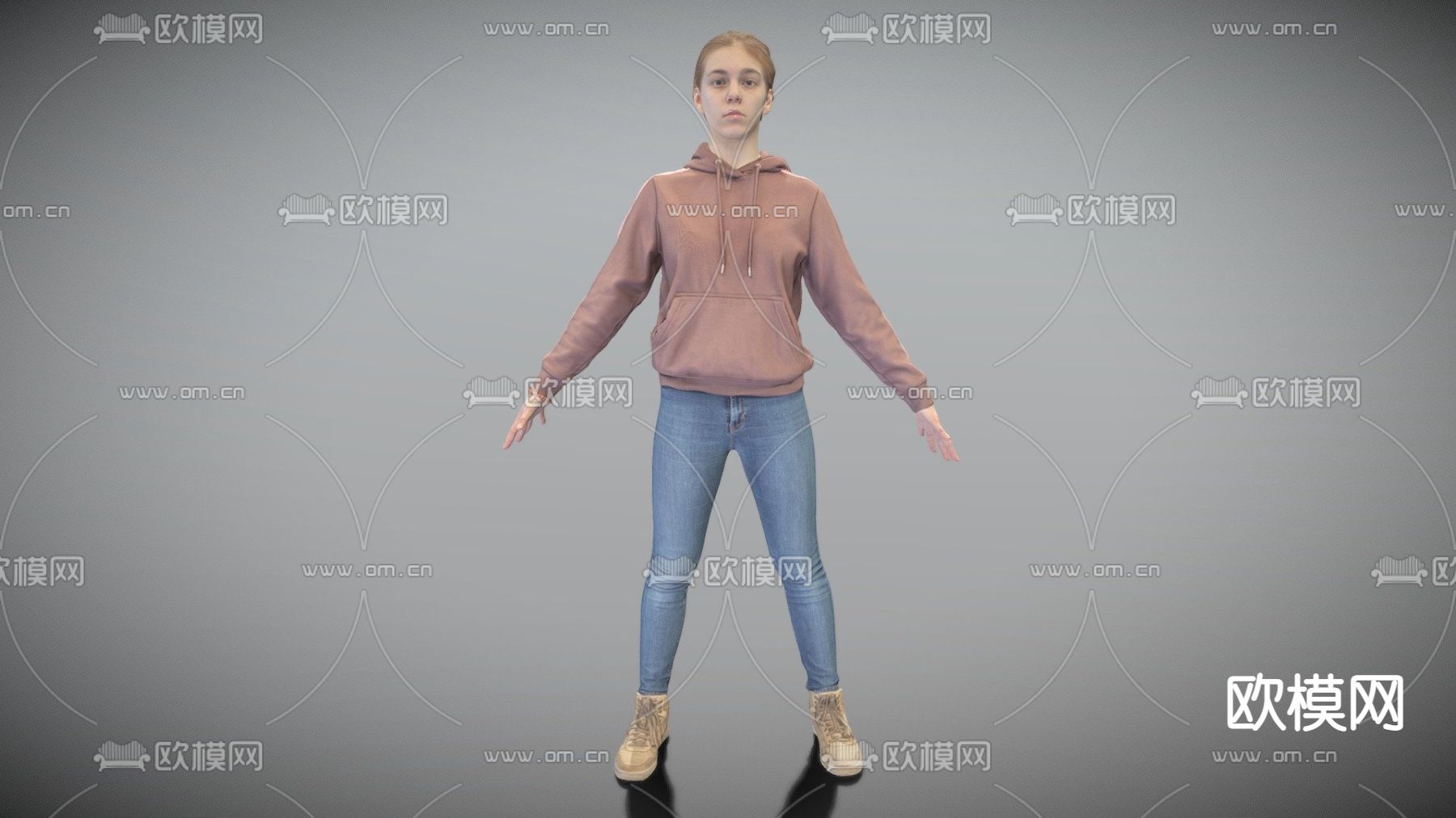 现代女人免费3d模型下载（渲染图4）