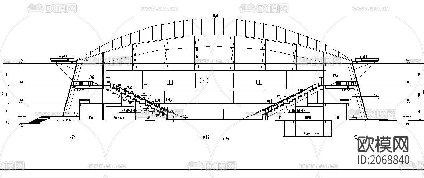 音乐厅cad施工图下载（渲染图1）