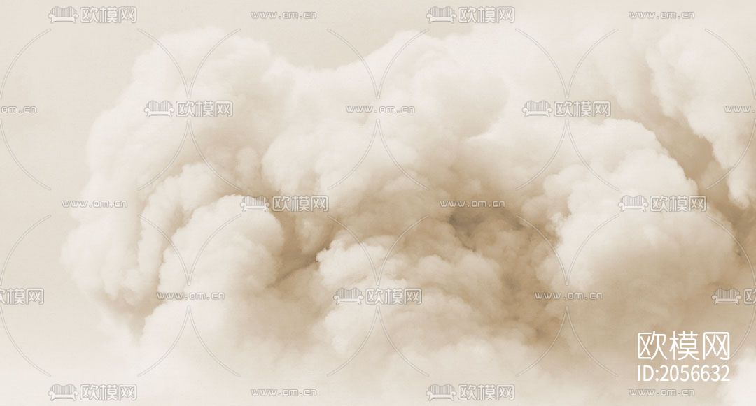 云朵壁画壁纸下载（渲染图2）