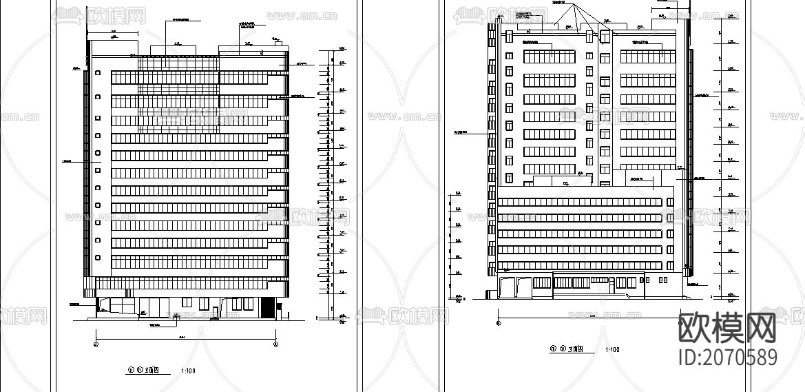 民航宾馆cad施工图下载（渲染图5）