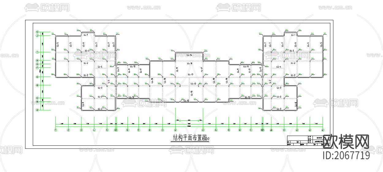 建筑结构cad平面图下载