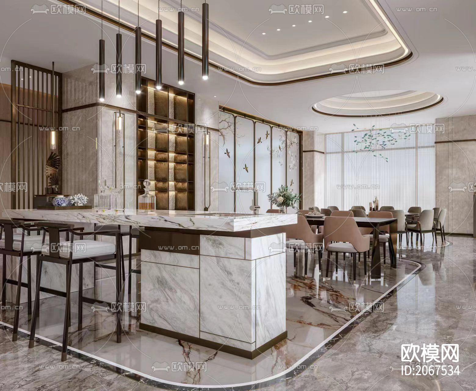 住宅cad平面图下载（渲染图7）