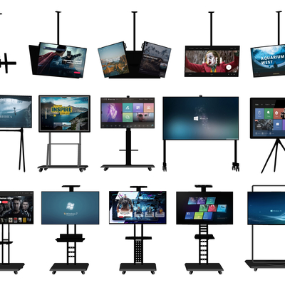  现代显示屏幕电视机su模型 