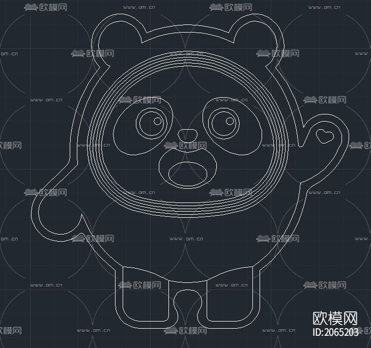 冰墩墩cad图库下载