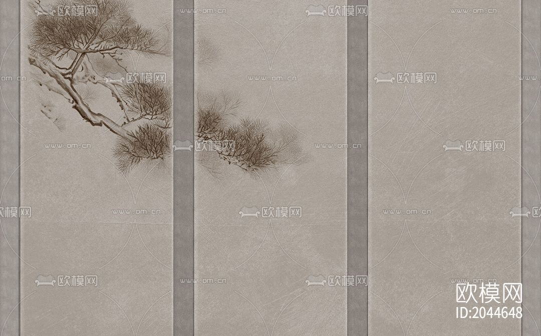 松树壁画壁纸