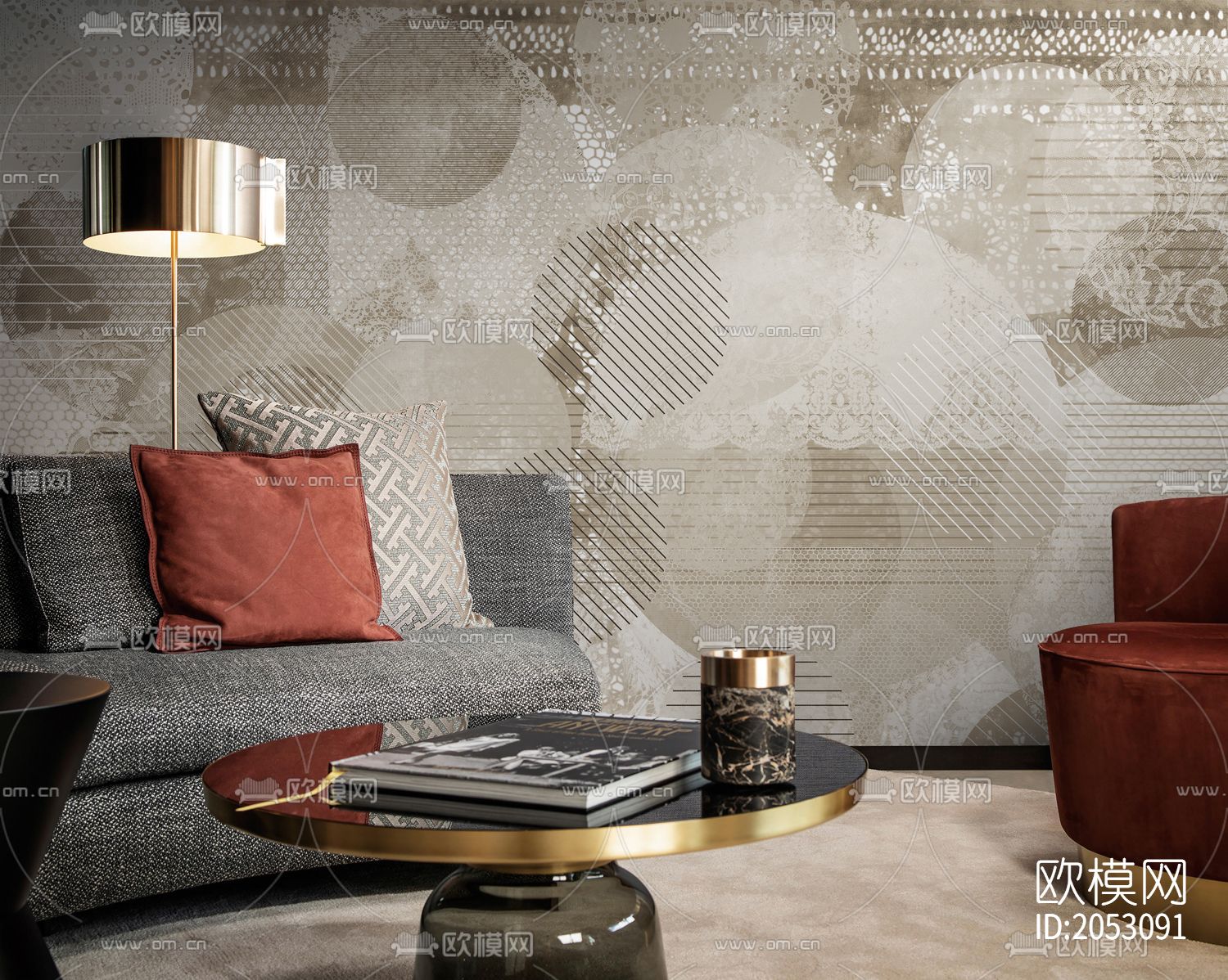 壁画壁纸下载（渲染图4）